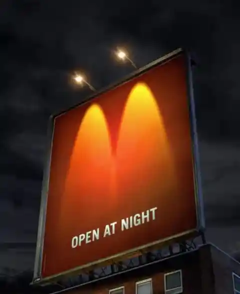 A McDonald’s Sign at Night