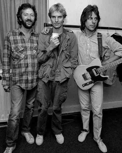 Eric Clapton, Sting & Jeff Beck Hanging Out Backstage - 1981