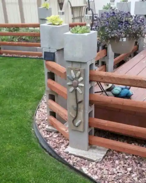 Spectacular Cinder Block Fence